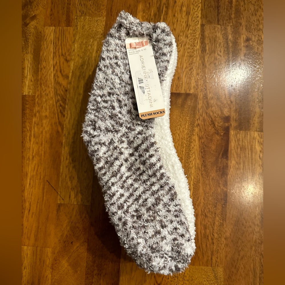 Adrienne Vittadini plush socks 3 pairs